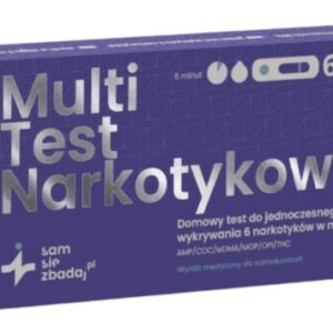 Test do wykrywania narkotyków Multitest 6 (AMP, COC, THC, MDMA, OPI, MOP)